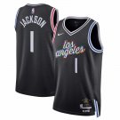 #1 Reggie Jackson Los Angeles Clippers 2022-23 City Edition Black