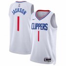 #1 Reggie Jackson Los Angeles Clippers Association Edition White