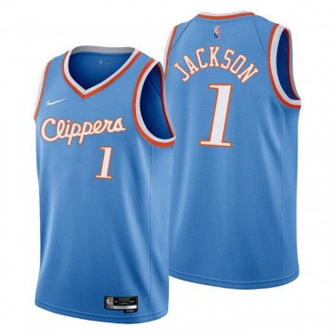 #1 Reggie Jackson Los Angeles Clippers City Edition Blue