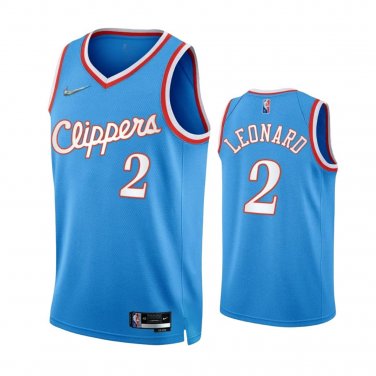 #2 kawhi Leonard Los Angeles Clippers 75th Anniversary City Edition Blue