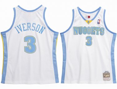 #3 Allen Iverson 76ers Throwback Edition White