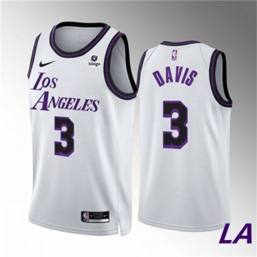 #3 Anthony Davis Los Angeles Lakers 2022-23 City Edition White