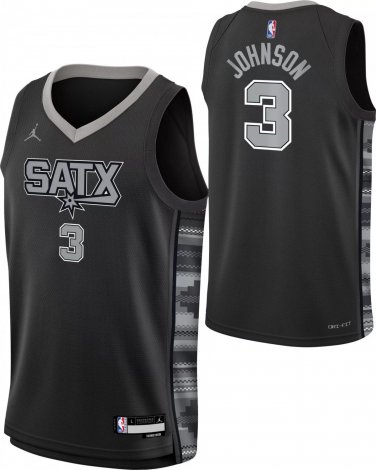 #3 Keldon Johnson San Antonio 2022-23 Statement Edition Black