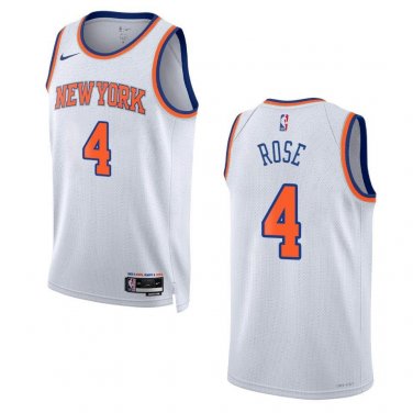 #4 Derrick Rose New York Knicks 2022-23 Association Edition White