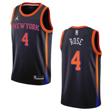 #4 Derrick Rose New York Knicks 2022-23 Statement Edition Black