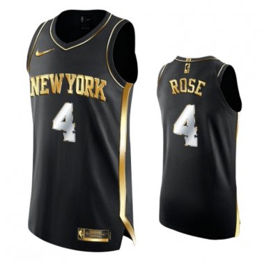 #4 Derrick Rose New York Knicks Black Golden Edition