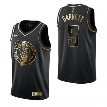 #5 Kevin Garnett Boston Celtics Black Golden Edition