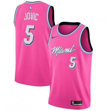 #5 Nikola Jovic Miami Earned Edition Pink