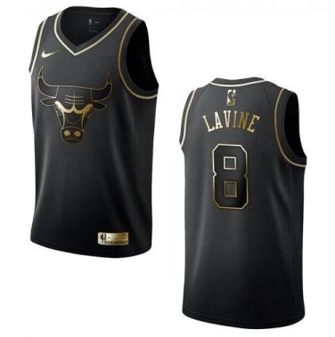 #8 Zach LaVine Chicago Bulls Black Golden Edition