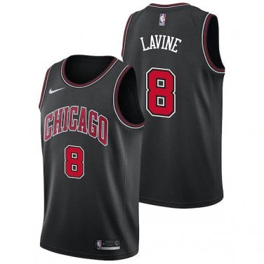 #8 Zach LaVine Chicago Bulls Statement Edition Black
