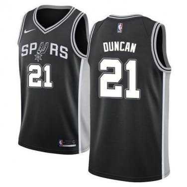 #21 Tim Duncan San Antonio Spurs Icon Edition Black