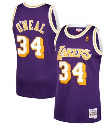 #32 Shaquille O'Neal Los Angeles Lakers Throwback Edition Purple