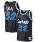 #32 Shaquille O'Neal Orlando Magic Throwback Black Pinstripe