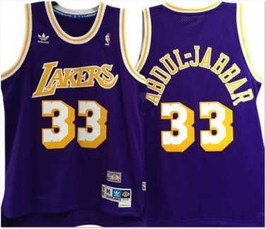 #33 Kareem Abdul Jabbar Los Angeles Lakers Throwback Purple