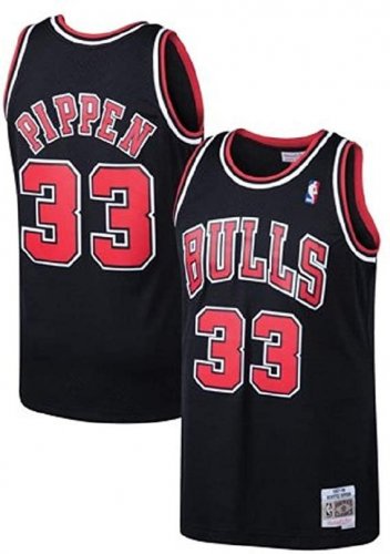 #33 Scottie Pippen Chicago Bulls Throwback Edition Black