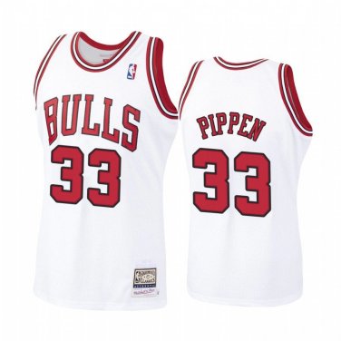 #33 Scottie Pippen Chicago Bulls Throwback Edition White
