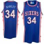 #34 Charles Barkley Philadelphia 76ers Throwback Edition Blue