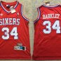 #34 Charles Barkley Philadelphia 76ers Throwback Edition Red