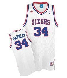 #34 Charles Barkley Philadelphia 76ers Throwback Edition White