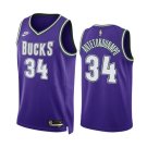 #34 Giannis Antetokounmpo Milwaukee Bucks 2022-23 Classic Edition Purple