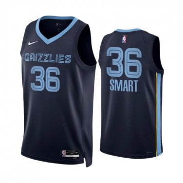 #36 Marcus Smart Memphis Grizzlies 2022-23 Icon Edition Navy Blue