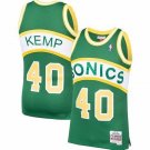 #40 Shawn Kemp Seattle Supersonics Sonics Throwback Edition Green