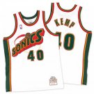 #40 Shawn Kemp Seattle Supersonics Sonics Throwback Edition White