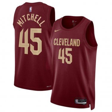 #45 Donovan Mitchell Cleveland Cavaliers 2022-23 Icon Edition Red