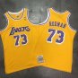 #73 Dennis Rodman Los Angles Lakers Yellow