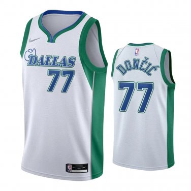 #77 Luka Doncic Dallas Mavericks City Edition White