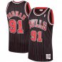 #91 Dennis Rodman Chicago Bulls Throwback Edition Black Stripe