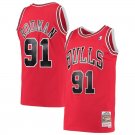 #91 Dennis Rodman Chicago Bulls Throwback Edition Red