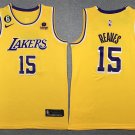 &  Lakers #15 Austin Reaves Icon  Gold Stitched