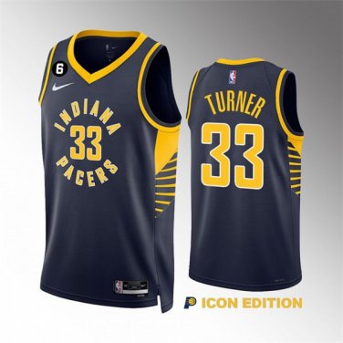 &  Pacers Myles Turner Icon Basketball  Navy Blue
