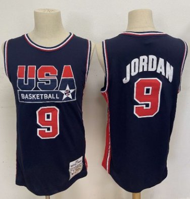 1992 Team USA Michael Jordan Blue Throwback Basketball  AU