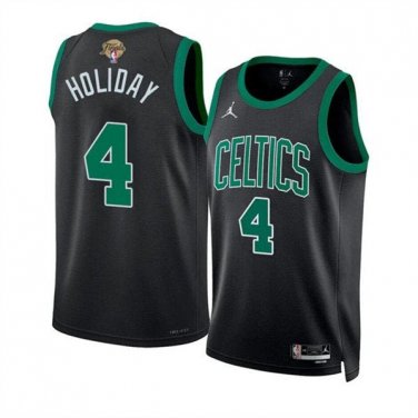 Boston Celtics Jrue Holiday Black 2024 Finals Statement Edition Stitched