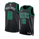 Boston Celtics Kristaps Porzingis Black 2024 Finals Statement Edition Stitched