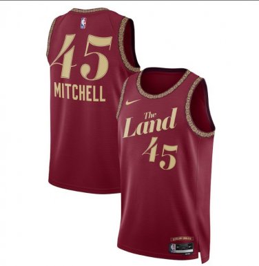 Cavaliers Donovan Mitchell Wine Red 2023-24  City Edition