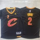 Cavaliers Kyrie Irving Retro Basketball Stitched Short sleeve Black