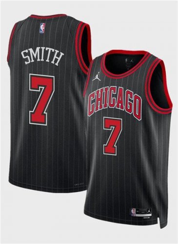 Chicago Bulls Jalen Smith Black 2024 Draft Statement Edition Stitched