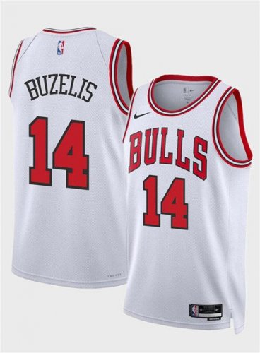 Chicago Bulls Matas Buzelis White 2024 Draft Association Edition Stitched