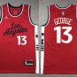Clippers Paul George Red Basketball  Stitched