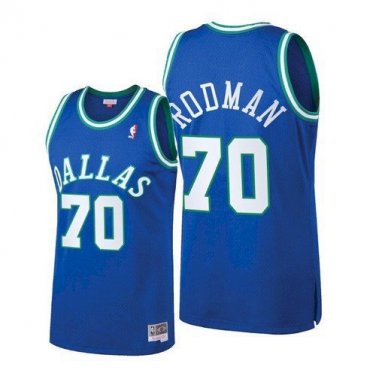 Dallas Mavericks Dennis Rodman Blue Throwback