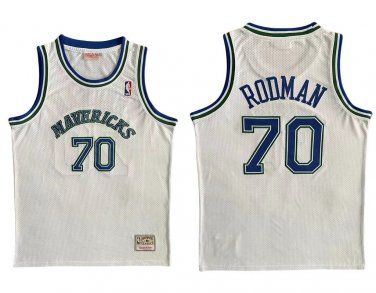 Dallas Mavericks Dennis Rodman White Throwback