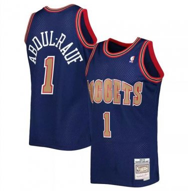 Denver Nuggets Mahmoud Abdul-Rauf Navy 1994-95 Swingman Stitched