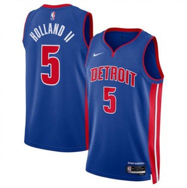 Detroit Pistons Ron Holland II Blue 2024 Draft Icon Edition Stitched