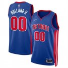 Detroit Pistons Ron Holland II Blue 2024 Icon Edition Stitched