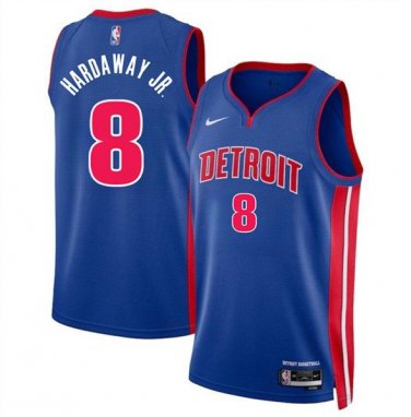 Detroit Pistons Tim Hardaway Jr Blue 2024 Icon Edition Stitched