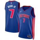 Detroit Pistons Wendell Moore Jr Blue 2024 Icon Edition Stitched