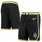 Golden State Warriors Stitched Black Basketball Pockets Shorts